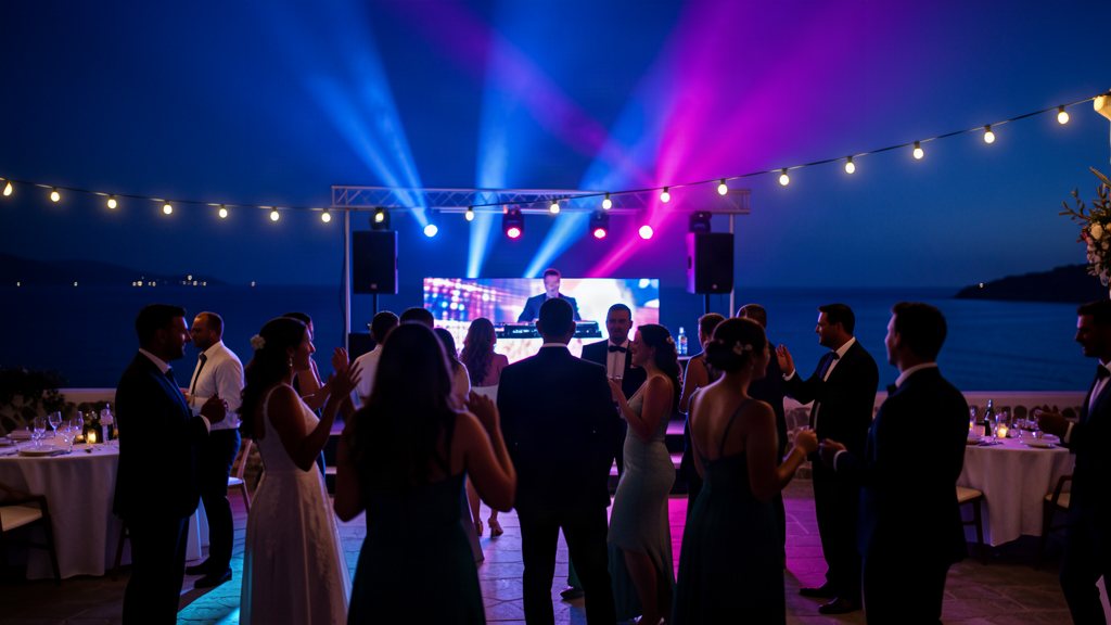 Δεξίωση γάμου με φωτισμό και DJ από τη Music Melody and Lightings